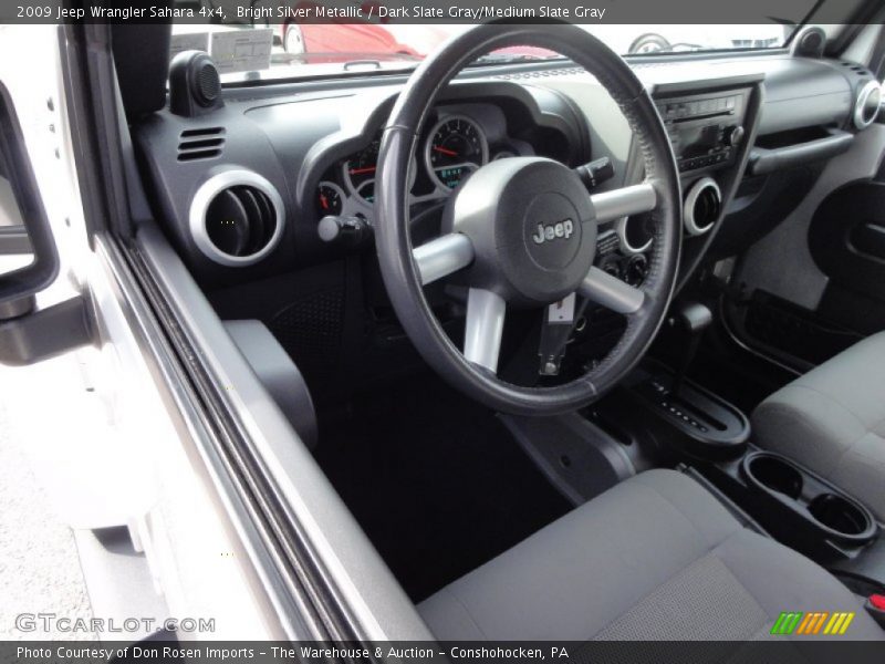 Bright Silver Metallic / Dark Slate Gray/Medium Slate Gray 2009 Jeep Wrangler Sahara 4x4