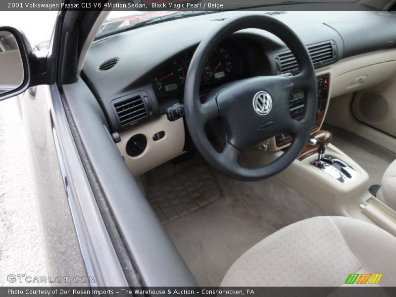 Black Magic Pearl / Beige 2001 Volkswagen Passat GLS V6 4Motion Sedan