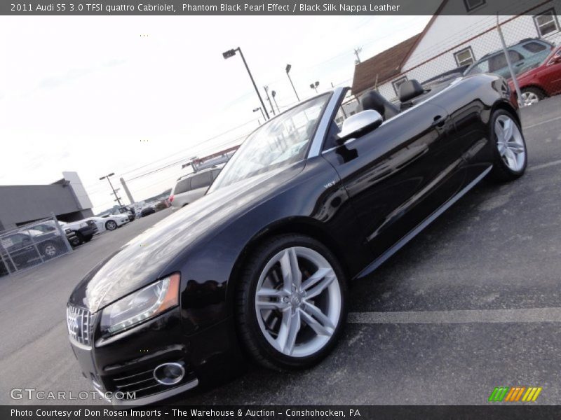 Phantom Black Pearl Effect / Black Silk Nappa Leather 2011 Audi S5 3.0 TFSI quattro Cabriolet