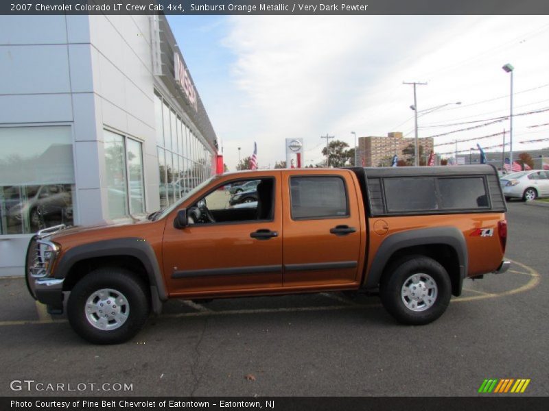 Sunburst Orange Metallic / Very Dark Pewter 2007 Chevrolet Colorado LT Crew Cab 4x4
