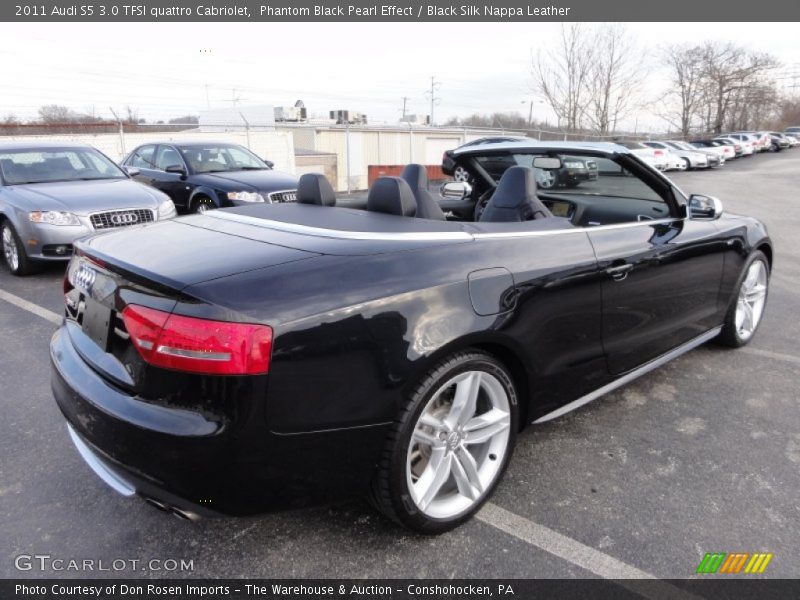 Phantom Black Pearl Effect / Black Silk Nappa Leather 2011 Audi S5 3.0 TFSI quattro Cabriolet