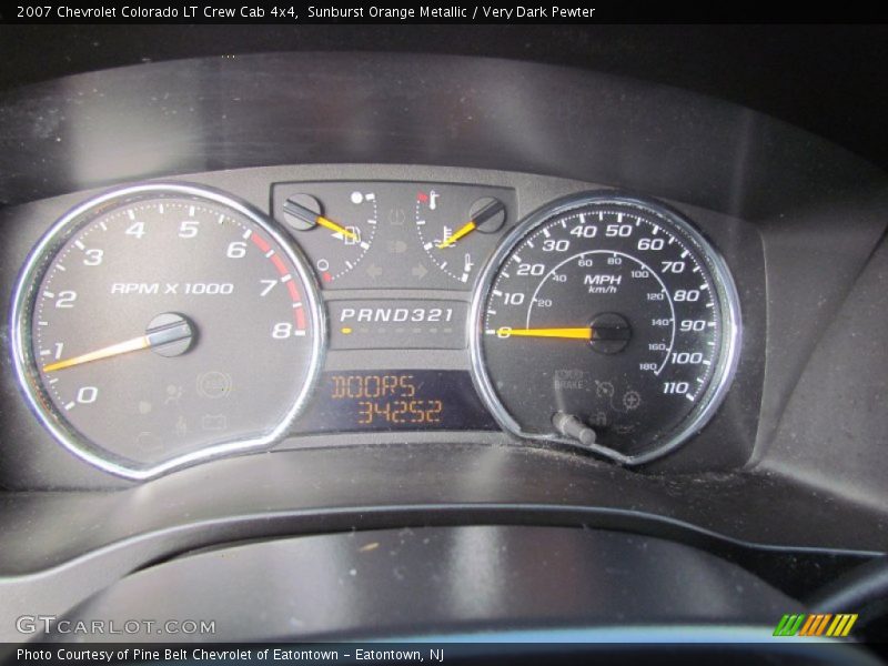 Sunburst Orange Metallic / Very Dark Pewter 2007 Chevrolet Colorado LT Crew Cab 4x4