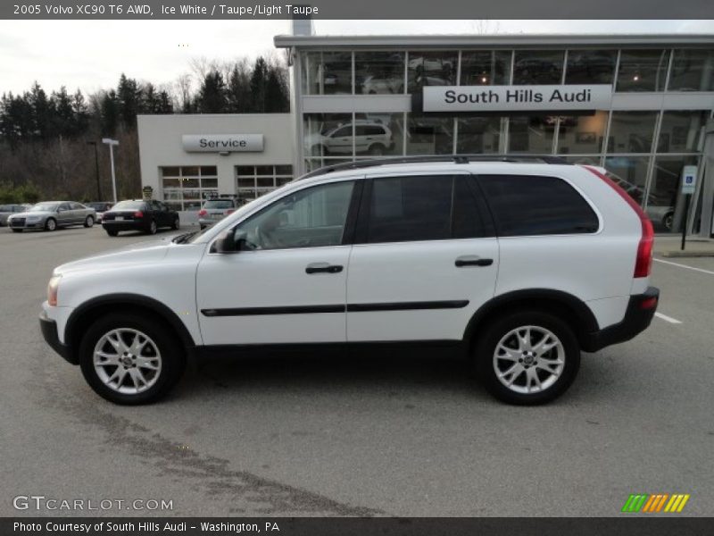 Ice White / Taupe/Light Taupe 2005 Volvo XC90 T6 AWD