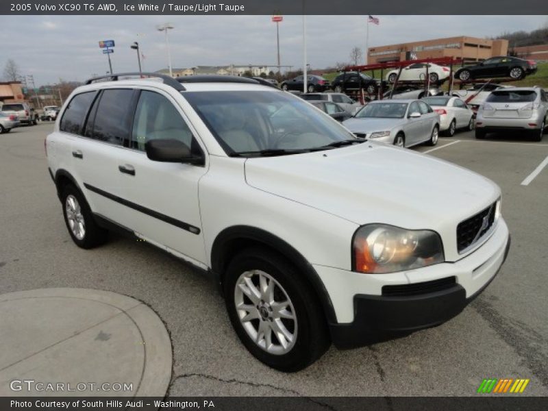 Ice White / Taupe/Light Taupe 2005 Volvo XC90 T6 AWD