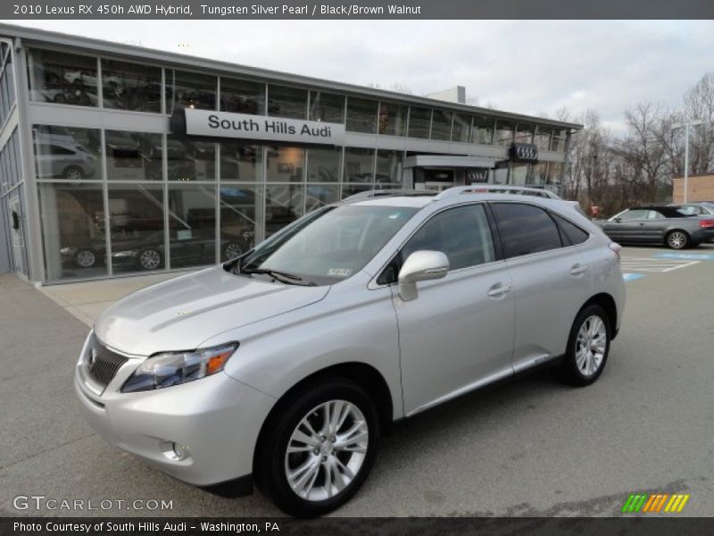 Tungsten Silver Pearl / Black/Brown Walnut 2010 Lexus RX 450h AWD Hybrid
