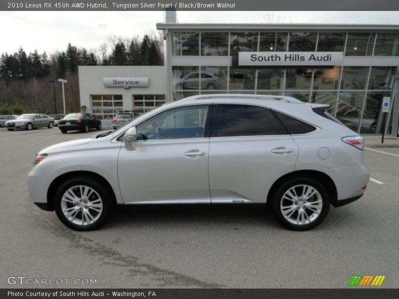 Tungsten Silver Pearl / Black/Brown Walnut 2010 Lexus RX 450h AWD Hybrid