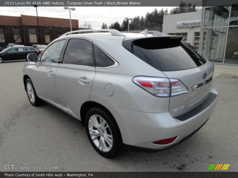 Tungsten Silver Pearl / Black/Brown Walnut 2010 Lexus RX 450h AWD Hybrid