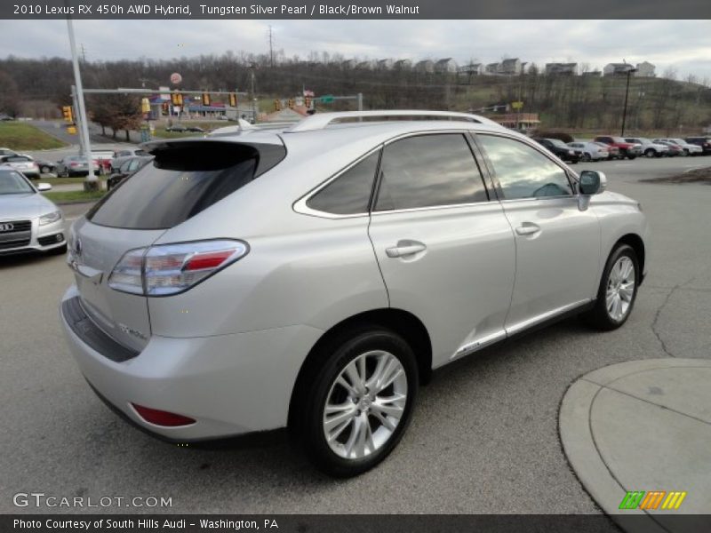 Tungsten Silver Pearl / Black/Brown Walnut 2010 Lexus RX 450h AWD Hybrid