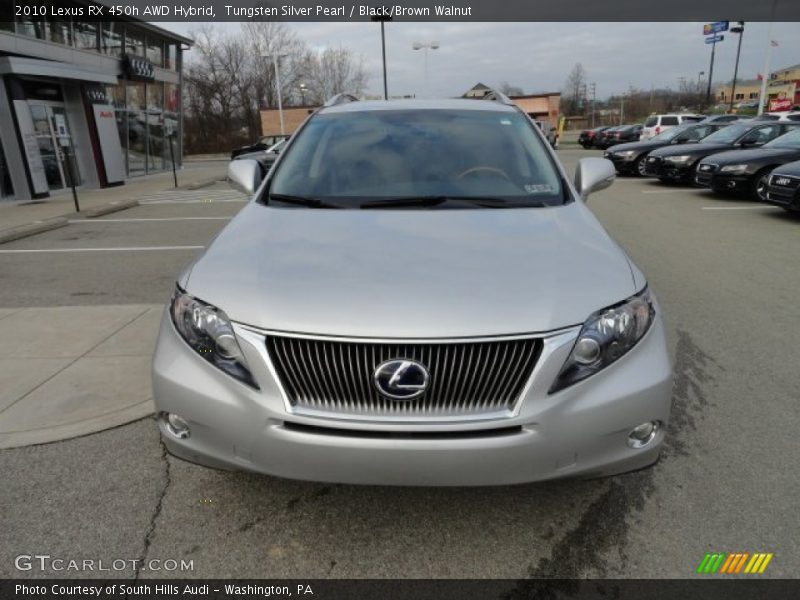 Tungsten Silver Pearl / Black/Brown Walnut 2010 Lexus RX 450h AWD Hybrid