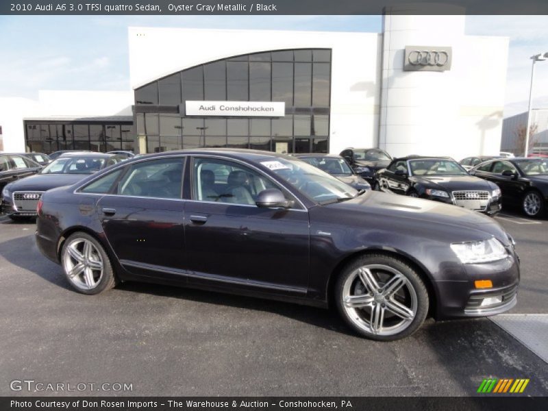 Oyster Gray Metallic / Black 2010 Audi A6 3.0 TFSI quattro Sedan