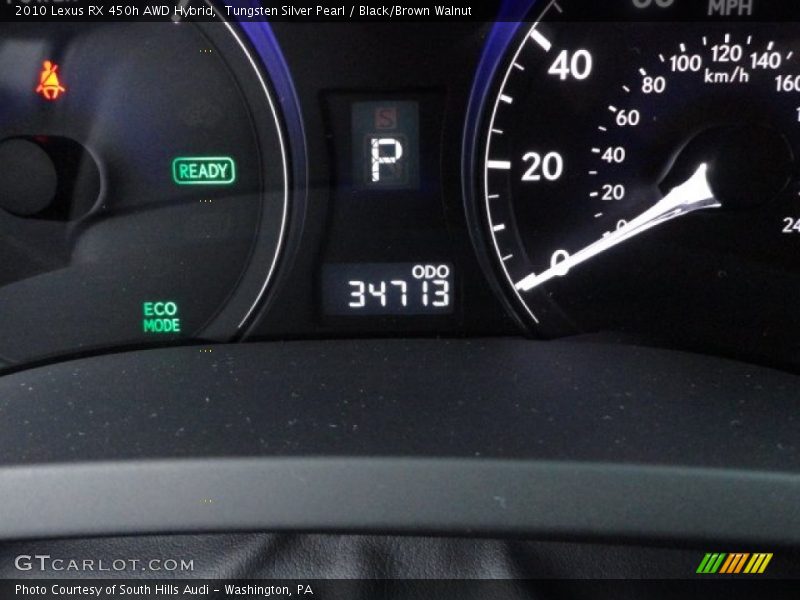 Tungsten Silver Pearl / Black/Brown Walnut 2010 Lexus RX 450h AWD Hybrid