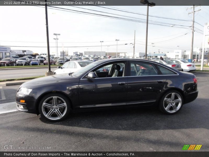 Oyster Gray Metallic / Black 2010 Audi A6 3.0 TFSI quattro Sedan