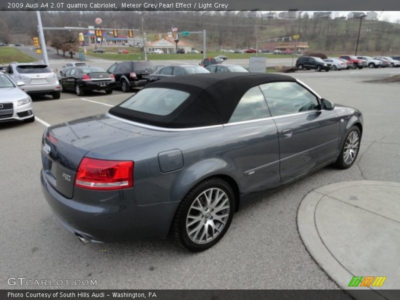 Meteor Grey Pearl Effect / Light Grey 2009 Audi A4 2.0T quattro Cabriolet