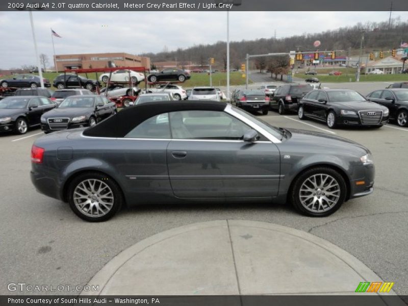 Meteor Grey Pearl Effect / Light Grey 2009 Audi A4 2.0T quattro Cabriolet