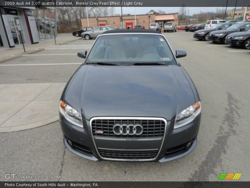 Meteor Grey Pearl Effect / Light Grey 2009 Audi A4 2.0T quattro Cabriolet