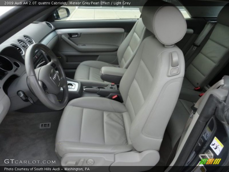 Meteor Grey Pearl Effect / Light Grey 2009 Audi A4 2.0T quattro Cabriolet