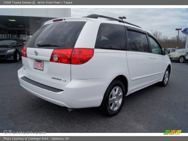 Arctic Frost Pearl / Taupe 2008 Toyota Sienna LE