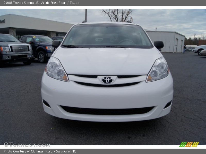 Arctic Frost Pearl / Taupe 2008 Toyota Sienna LE
