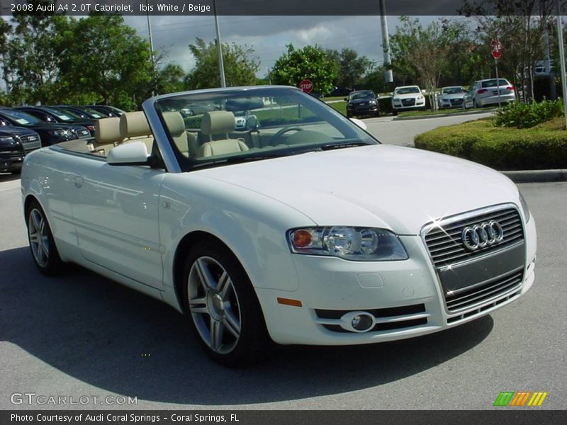 Ibis White / Beige 2008 Audi A4 2.0T Cabriolet