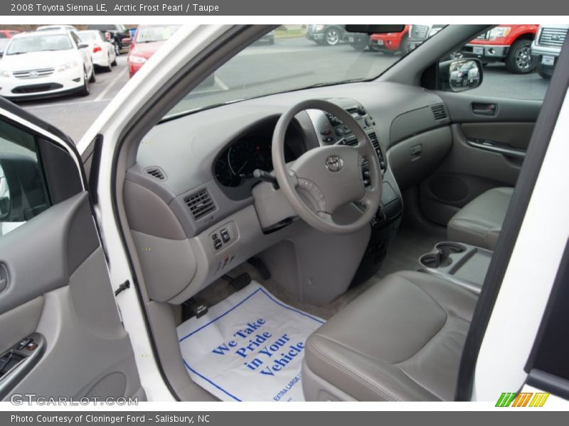 Arctic Frost Pearl / Taupe 2008 Toyota Sienna LE
