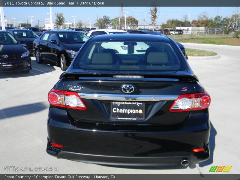 Black Sand Pearl / Dark Charcoal 2011 Toyota Corolla S