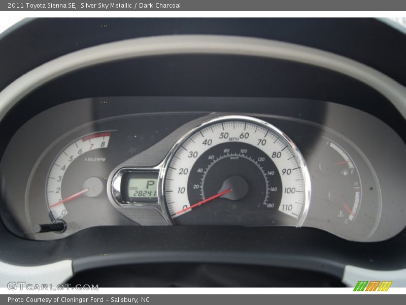 Silver Sky Metallic / Dark Charcoal 2011 Toyota Sienna SE