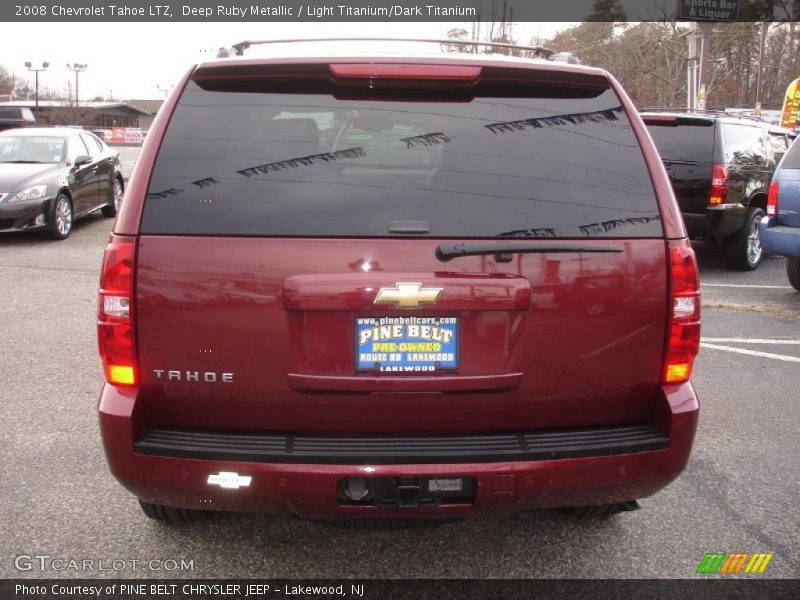 Deep Ruby Metallic / Light Titanium/Dark Titanium 2008 Chevrolet Tahoe LTZ
