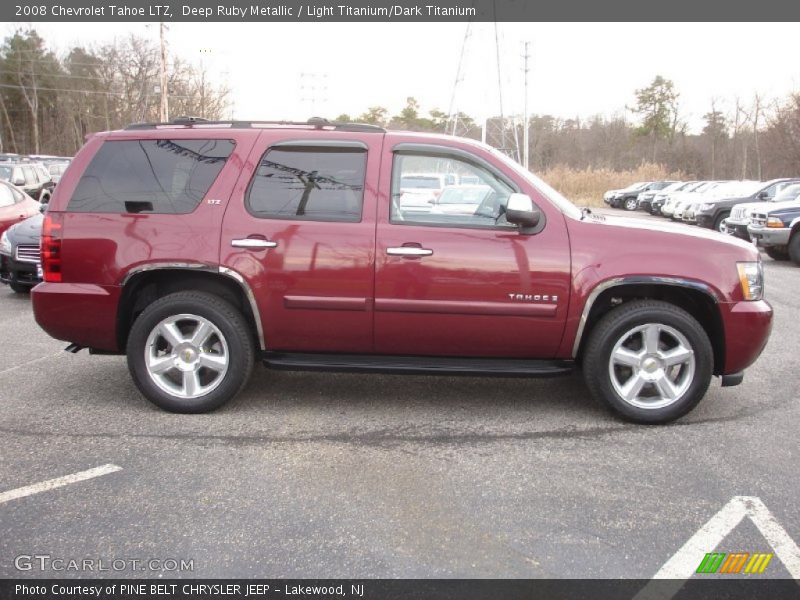 Deep Ruby Metallic / Light Titanium/Dark Titanium 2008 Chevrolet Tahoe LTZ