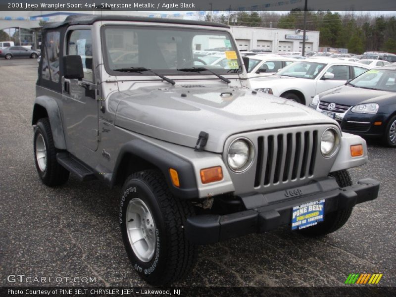 Silverstone Metallic / Agate Black 2001 Jeep Wrangler Sport 4x4