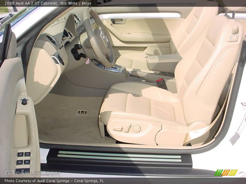 Ibis White / Beige 2008 Audi A4 2.0T Cabriolet