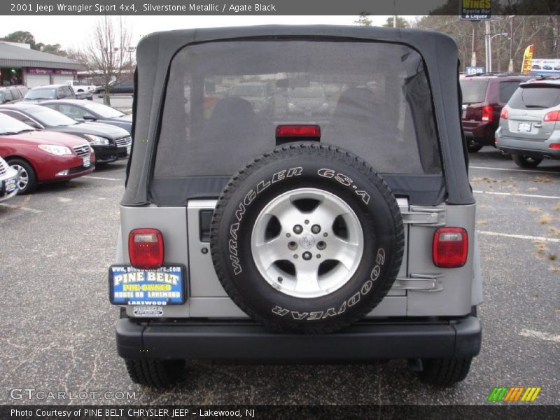 Silverstone Metallic / Agate Black 2001 Jeep Wrangler Sport 4x4