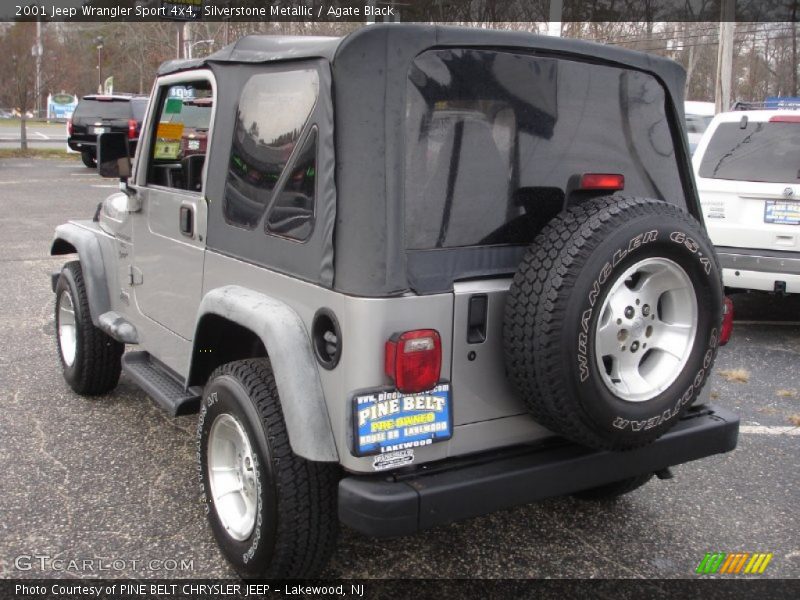 Silverstone Metallic / Agate Black 2001 Jeep Wrangler Sport 4x4