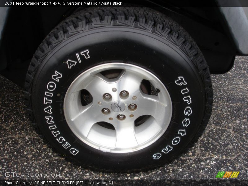 Silverstone Metallic / Agate Black 2001 Jeep Wrangler Sport 4x4