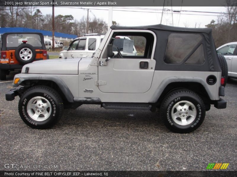 Silverstone Metallic / Agate Black 2001 Jeep Wrangler Sport 4x4