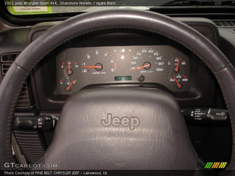 Silverstone Metallic / Agate Black 2001 Jeep Wrangler Sport 4x4