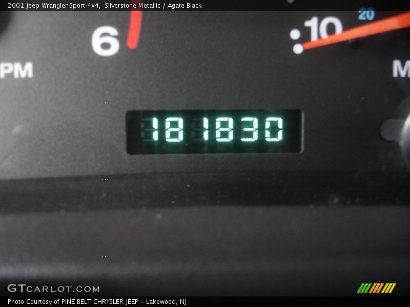 Silverstone Metallic / Agate Black 2001 Jeep Wrangler Sport 4x4