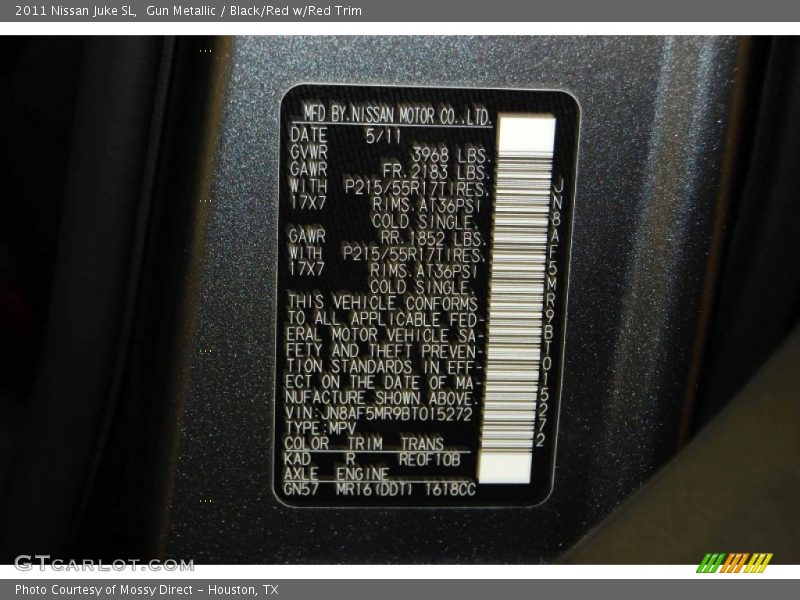KAD - 2011 Nissan Juke SL