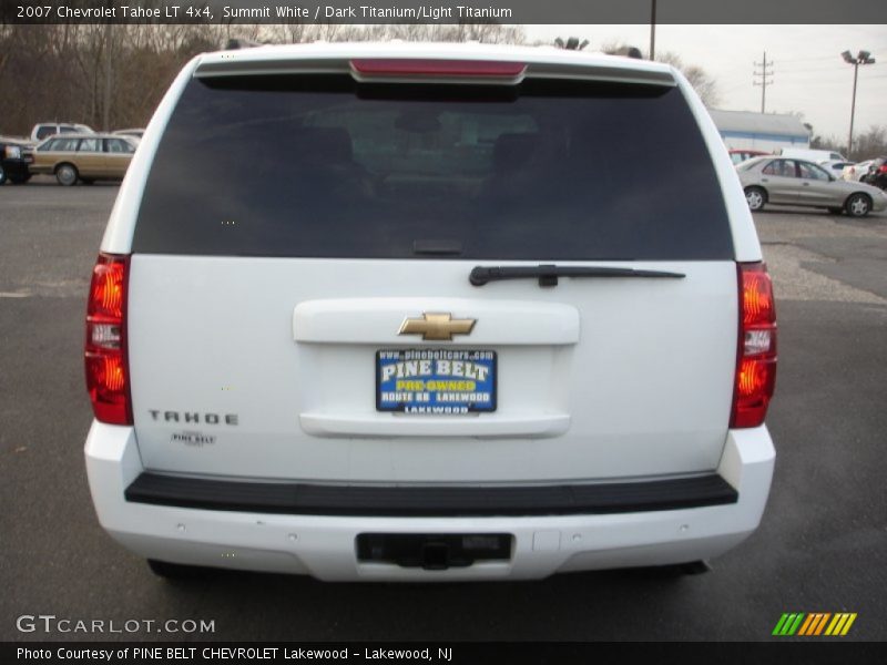 Summit White / Dark Titanium/Light Titanium 2007 Chevrolet Tahoe LT 4x4