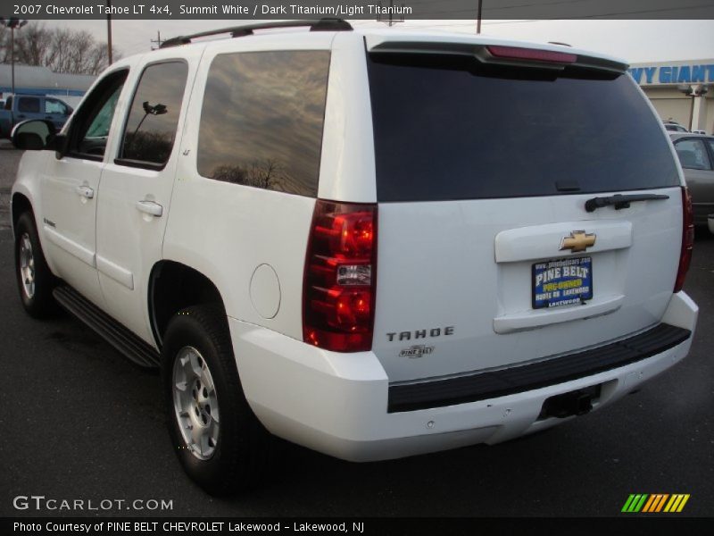 Summit White / Dark Titanium/Light Titanium 2007 Chevrolet Tahoe LT 4x4