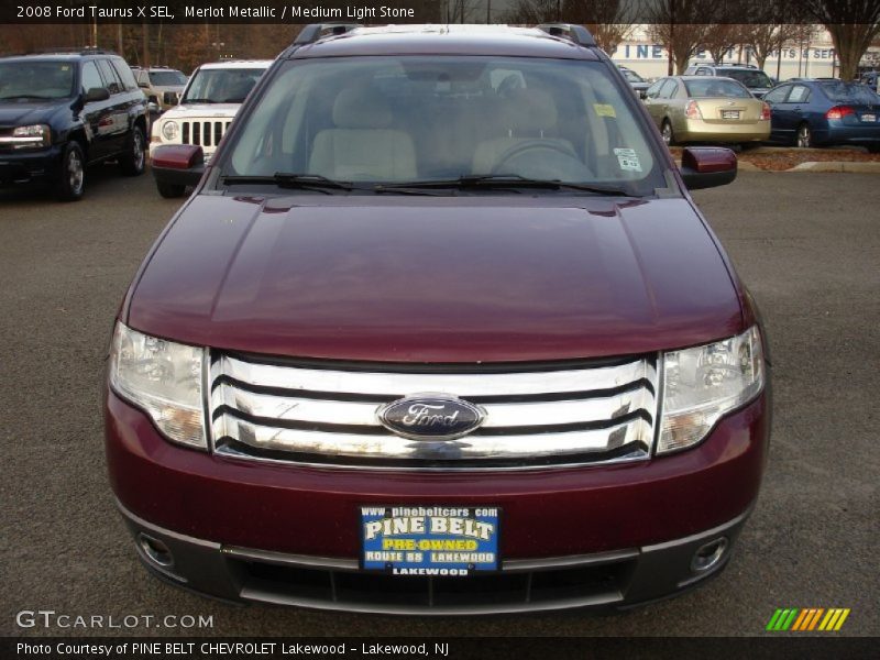 Merlot Metallic / Medium Light Stone 2008 Ford Taurus X SEL