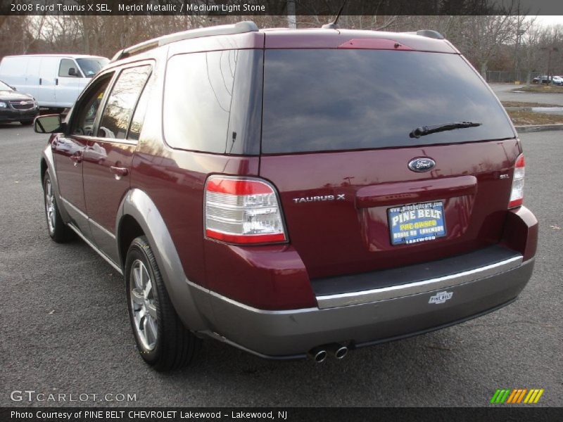 Merlot Metallic / Medium Light Stone 2008 Ford Taurus X SEL