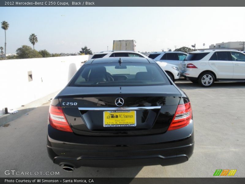 Black / Black 2012 Mercedes-Benz C 250 Coupe