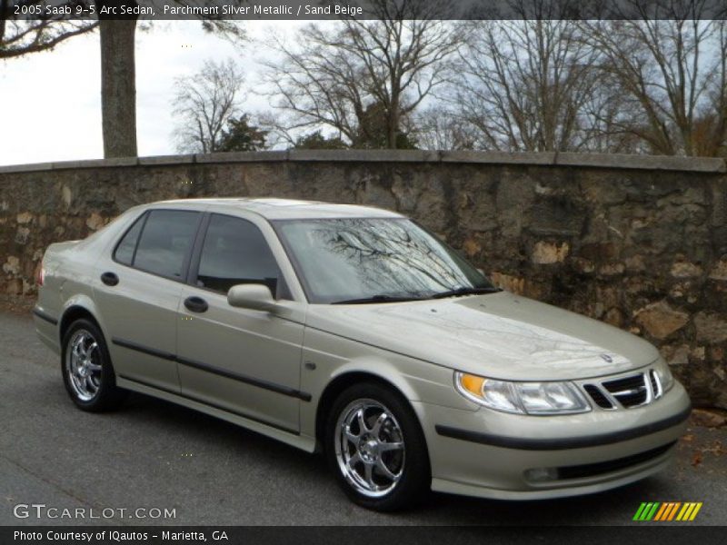 Parchment Silver Metallic / Sand Beige 2005 Saab 9-5 Arc Sedan