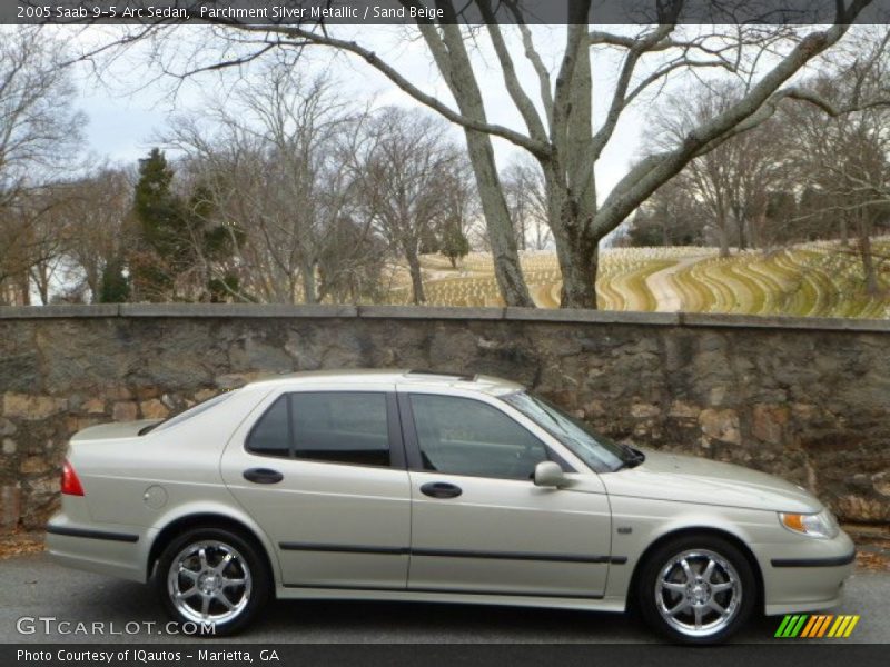 Parchment Silver Metallic / Sand Beige 2005 Saab 9-5 Arc Sedan