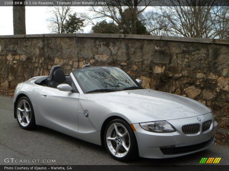 Titanium Silver Metallic / Black 2008 BMW Z4 3.0si Roadster