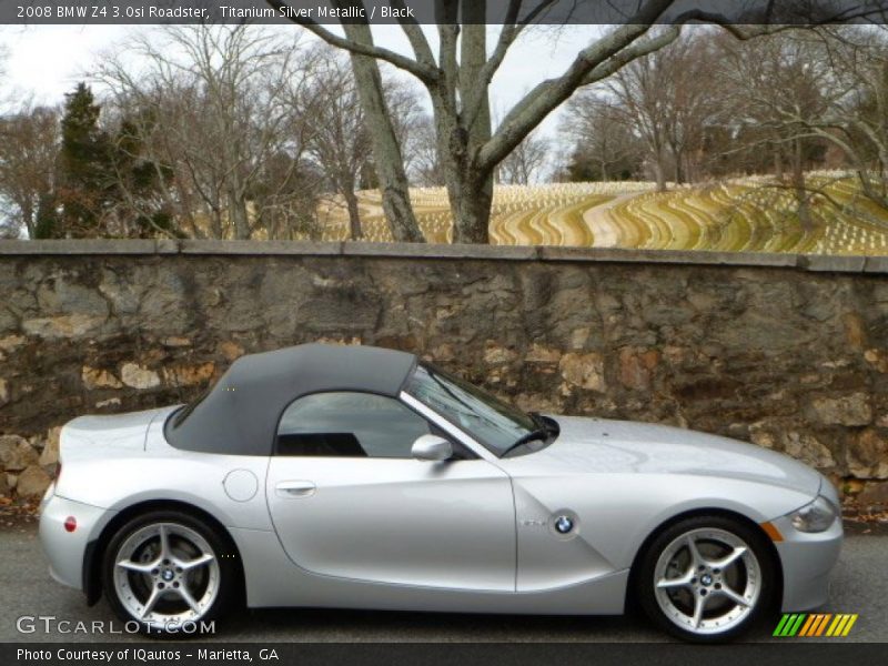 Titanium Silver Metallic / Black 2008 BMW Z4 3.0si Roadster
