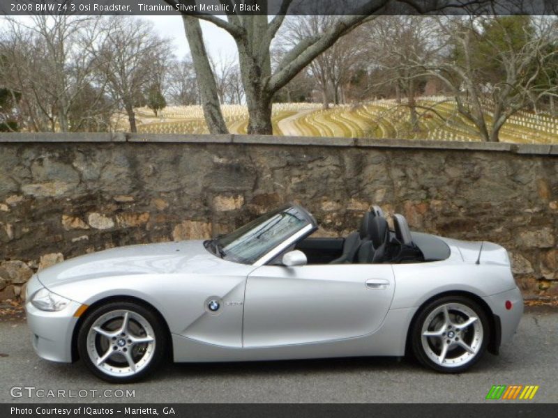 Titanium Silver Metallic / Black 2008 BMW Z4 3.0si Roadster