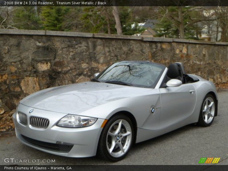 Titanium Silver Metallic / Black 2008 BMW Z4 3.0si Roadster