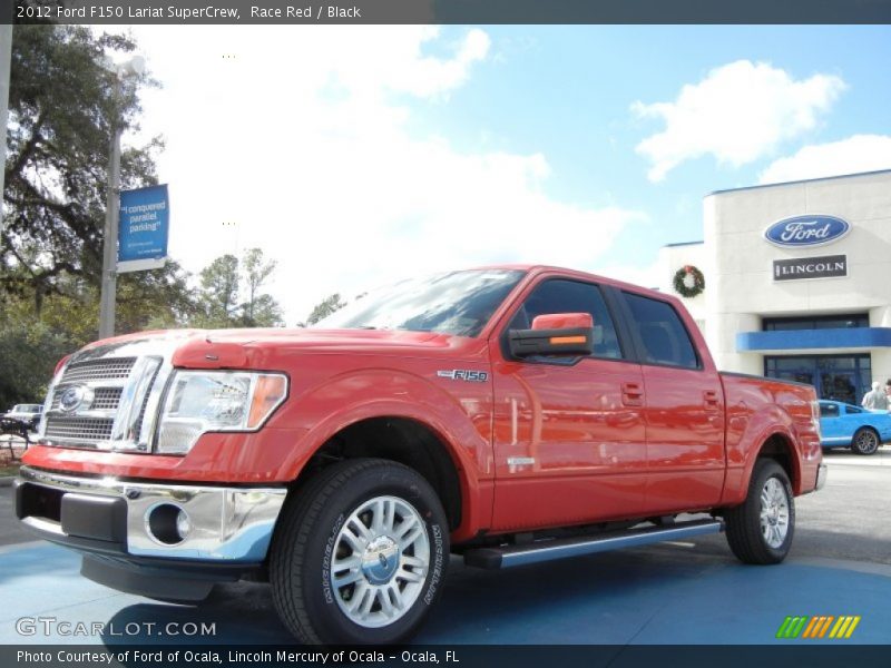 Race Red / Black 2012 Ford F150 Lariat SuperCrew