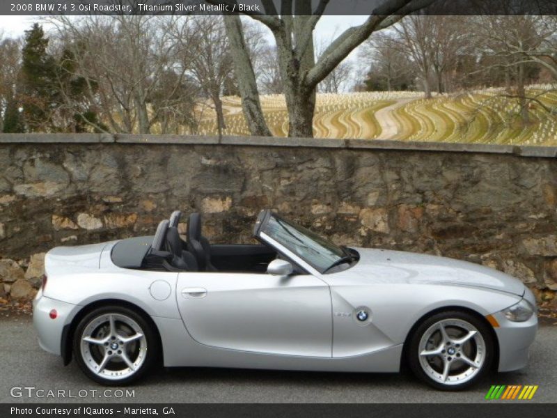 Titanium Silver Metallic / Black 2008 BMW Z4 3.0si Roadster